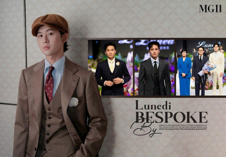 Lunedi Bespoke By Grand Plaza Hanoi setting a strong impression at the launch event of The Vietnam Grand WeddX 2026 with the collection “The Vietnamese Silhouette”