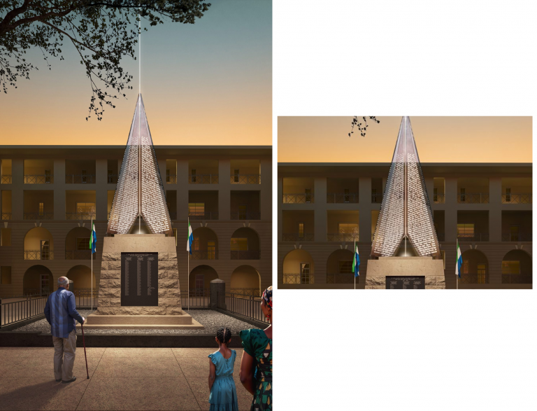 A light for the forgotten: Oshinowo Studio unveils etched-glass war memorial in Sierra Leone