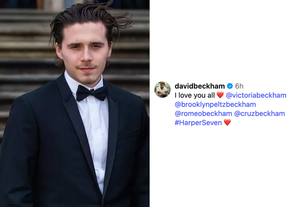 David Beckham sends quiet message of unity to son Brooklyn amid family tension