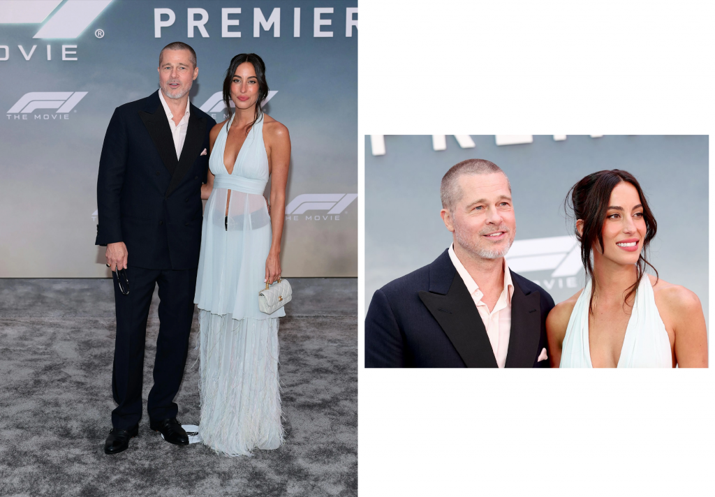 Brad Pitt and Ines de Ramon bring Hollywood glamour to the F1 red carpet