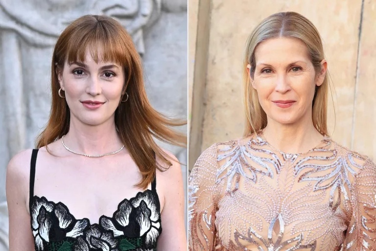 Leighton Meester and Kelly Rutherford Have a Mini Gossip Girl Reunion at Paris Fashion Week