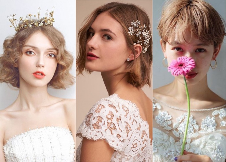 4 Simple Bun Hairstyles Suggestions for Short-Haired Brides