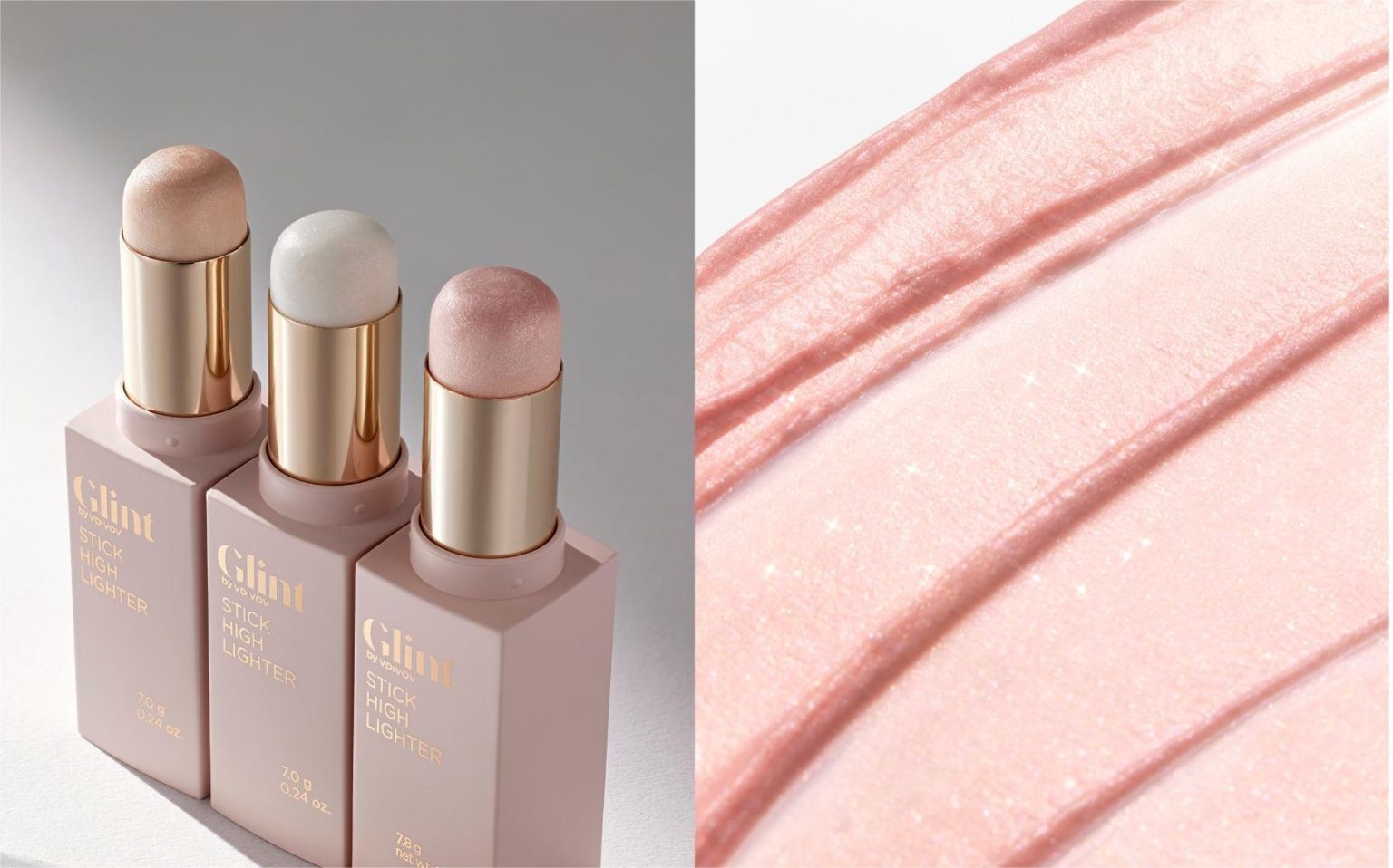 Glint by VDIVOV Stick Highlighter – a sparkling “material” for your holiday beauty style