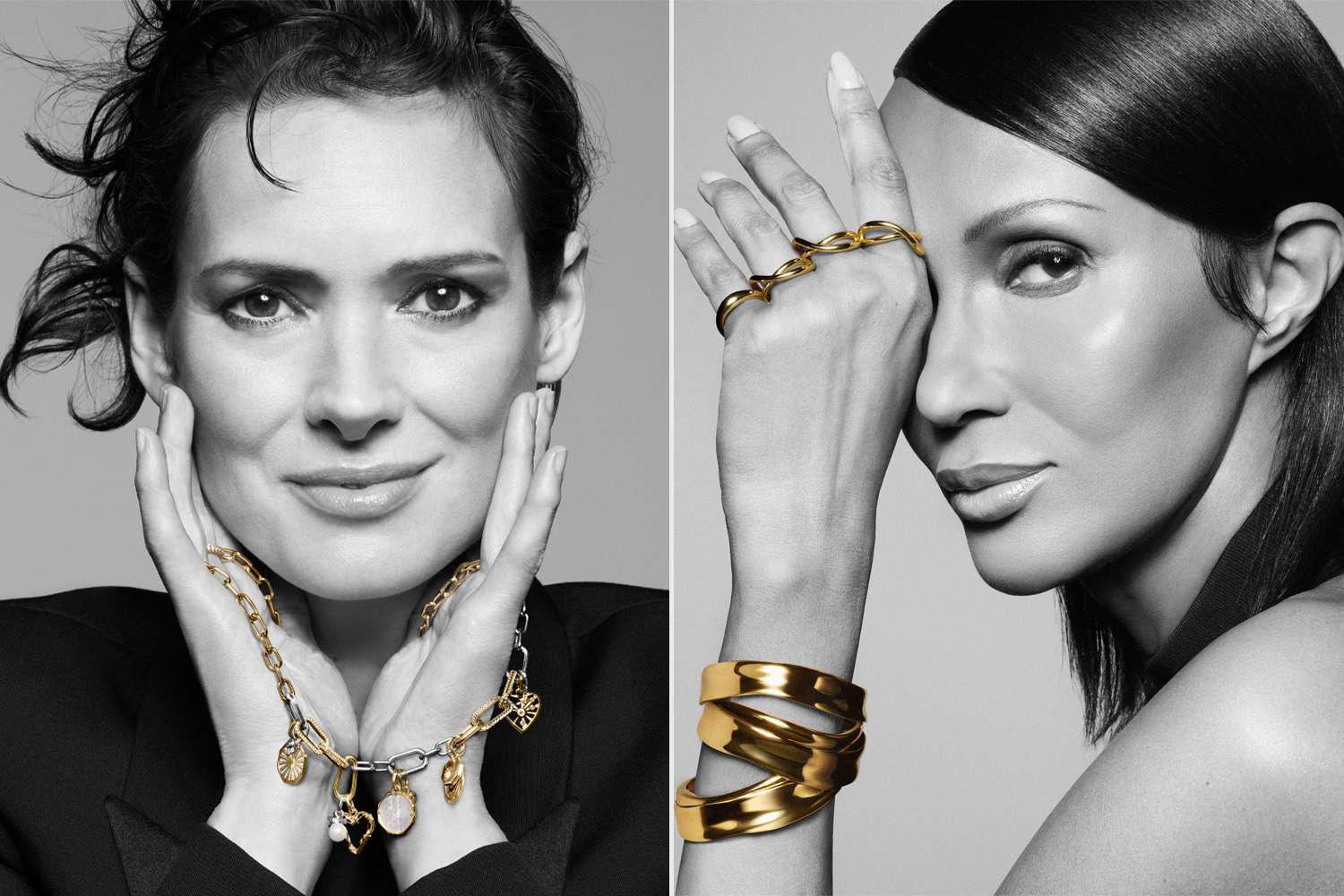 Winona Ryder and Iman Shine in Pandora's Timeless Jewelry (Including Its Signature Charms) in New 'Be Love' Campaign