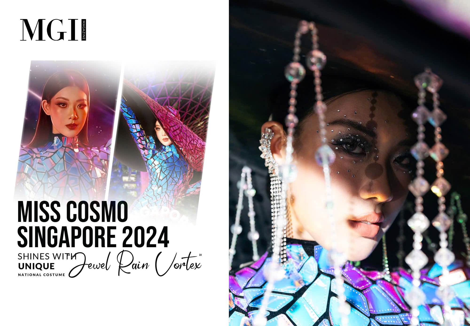 Miss Cosmo Singapore 2024 shines with unique "Jewel Rain Vortex" national costume