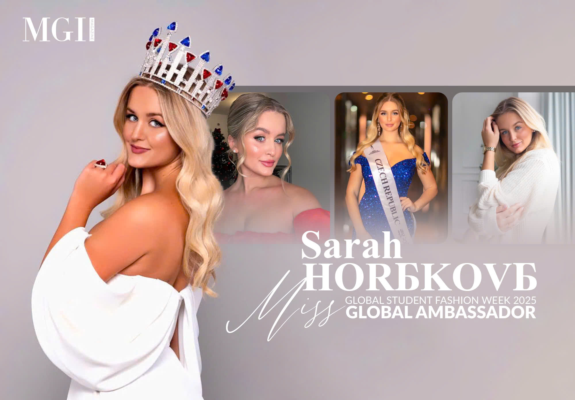 Miss Sarah Horáková: Global Student Fashion Week 2025 Global Ambassador