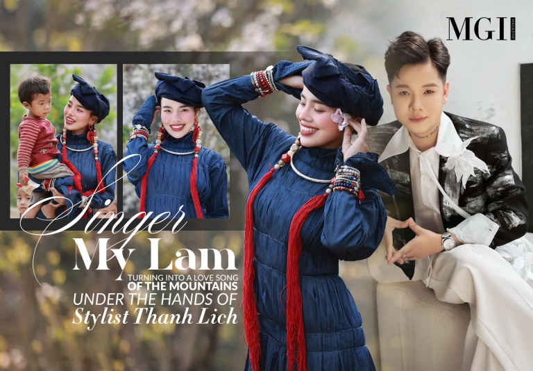 Singer My Lam turning into a love song of the mountains under the hands of Stylist Thanh Lich