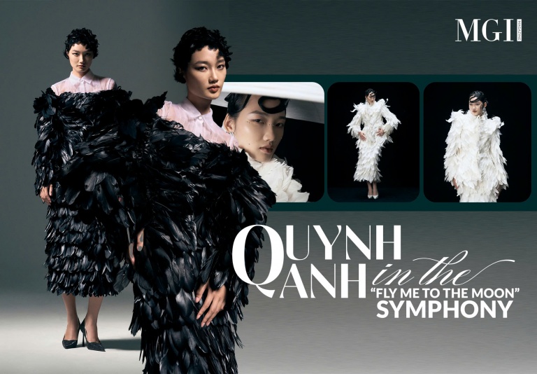 Quynh Anh in the “Fly Me To The Moon” symphony