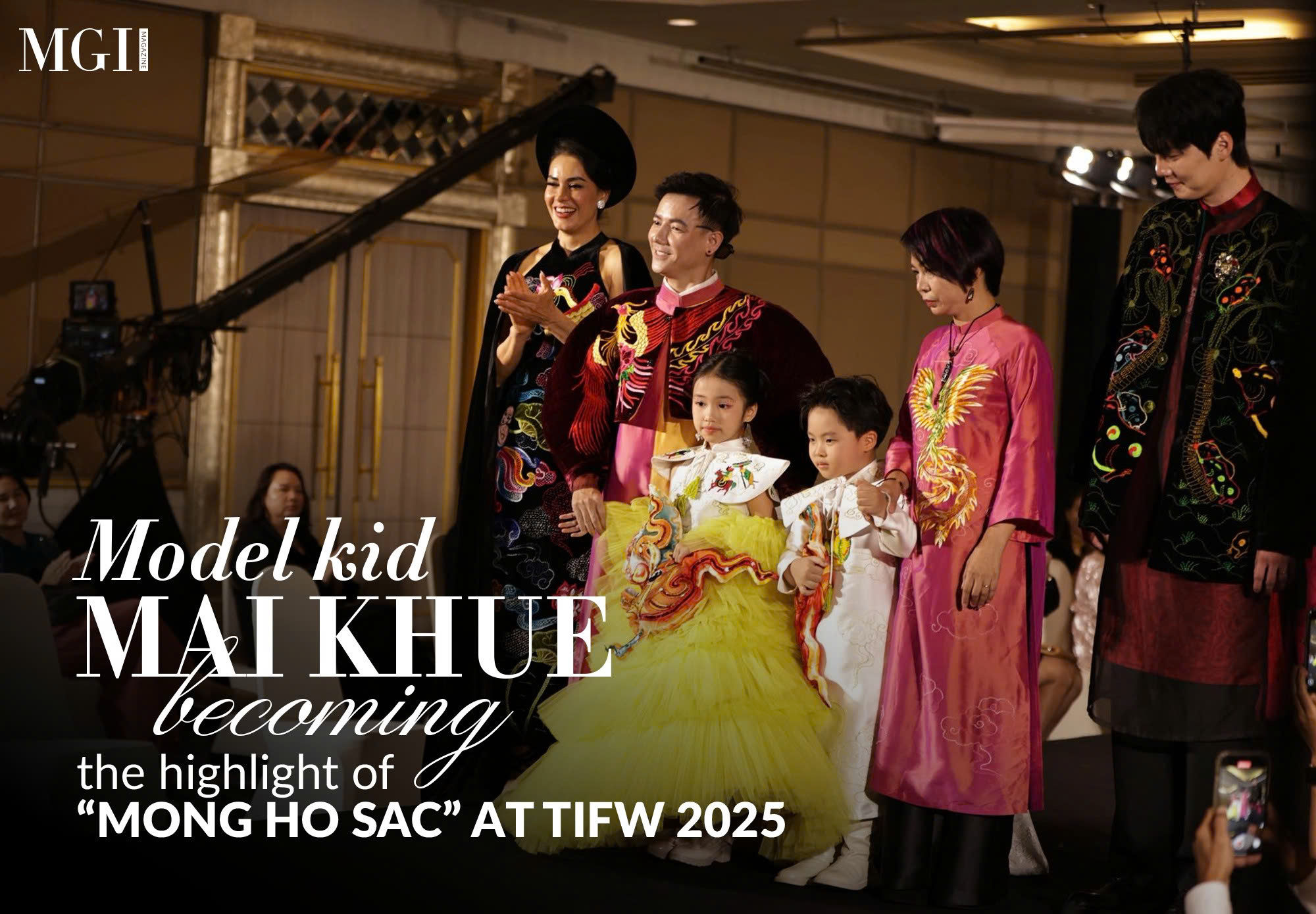 Model kid Mai Khue becoming the highlight of “Mong Ho Sac” at TIFW 2025