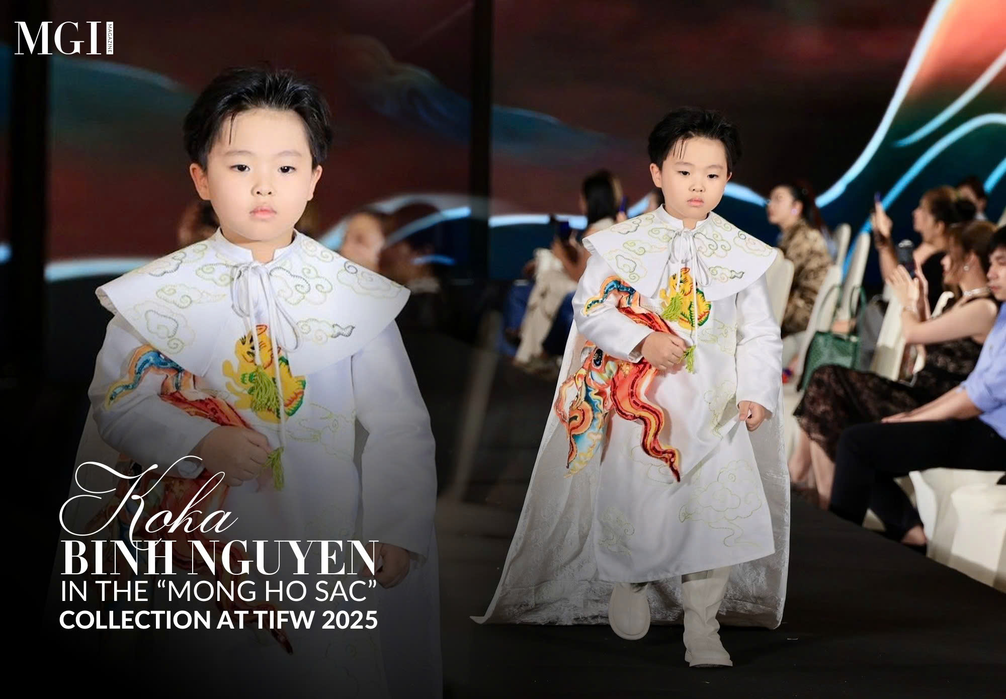 Koka Pham Tran Binh Nguyen in the “Mong Ho Sac” collection at TIFW 2025