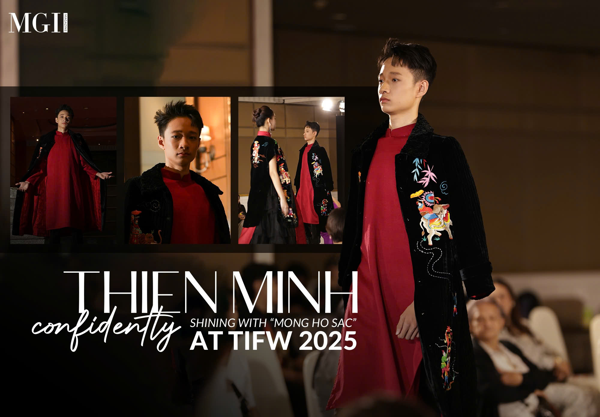 Thien Minh confidently shining with “Mong Ho Sac” at TIFW 2025